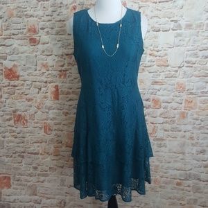 New Michael Kors Lace Flounce Dress
